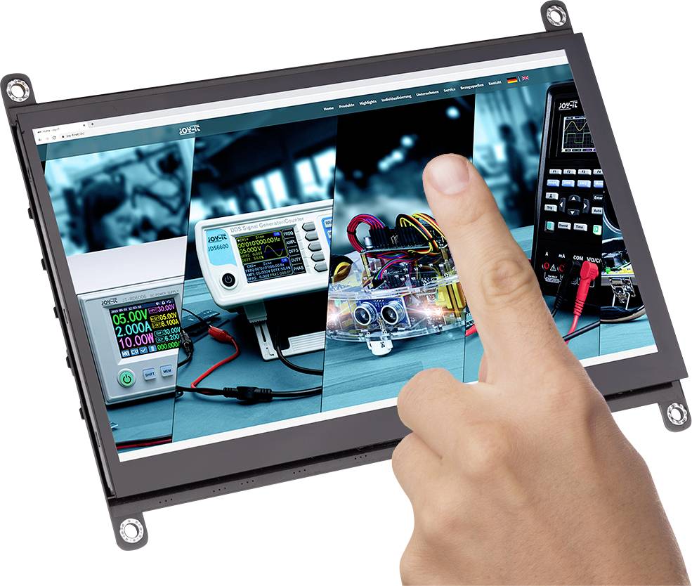 Joy-it Multi-Touch Display 1024 x 600 Pixel (b x h x d) 165 x 13 x 124 mm afbeelding