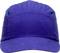 Modrá čiapka so sieťovanou látkou na bokoch, zobrazená spredu.