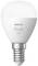 LED žiarovka s kovovým päticou. Potlač 'Philips Hue white'.
