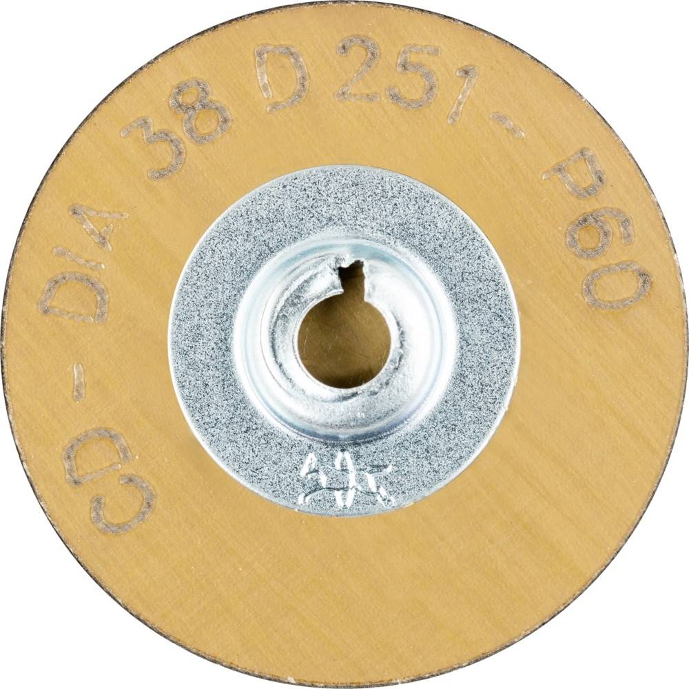 Guľatý brúsny kotúč s nápisom: CD - D/A 38 D 251 - P60.