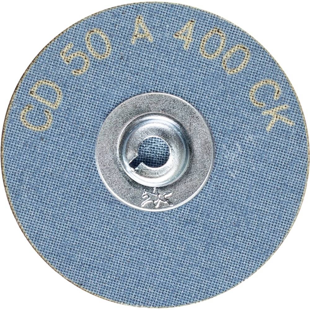 Okrúhly kotúč s textom: CD 50 A 400 CK, pravdepodobne brúsny kotúč. Stred z kovu.