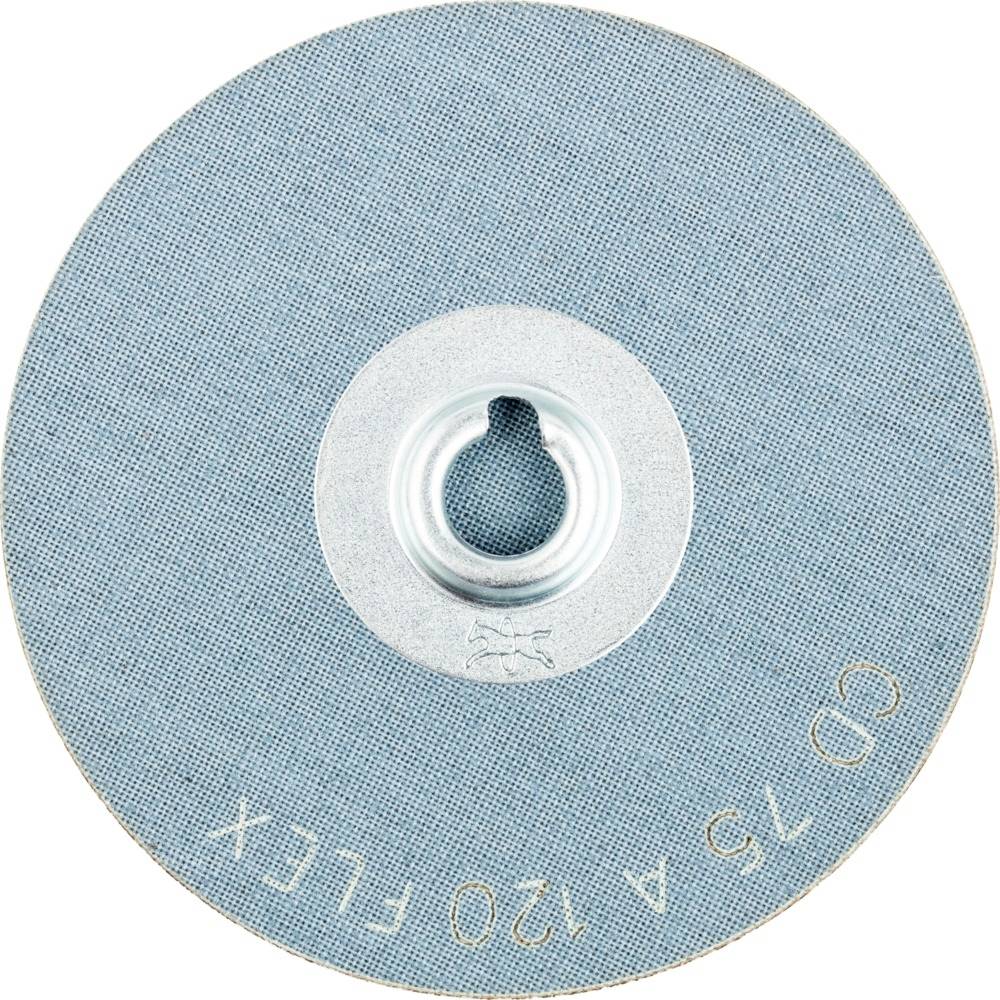 Brúsny kotúč s modným povrchom a stredovým upevňovacím otvorom, označený nápisom 'CD 75 A 120 FLEX'.