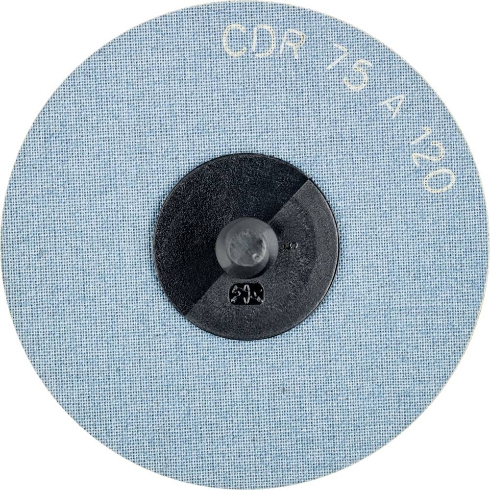 Brúsny kotúč s nápisom 'CDR 75 A 120'. Je modrý s čiernym stredom.