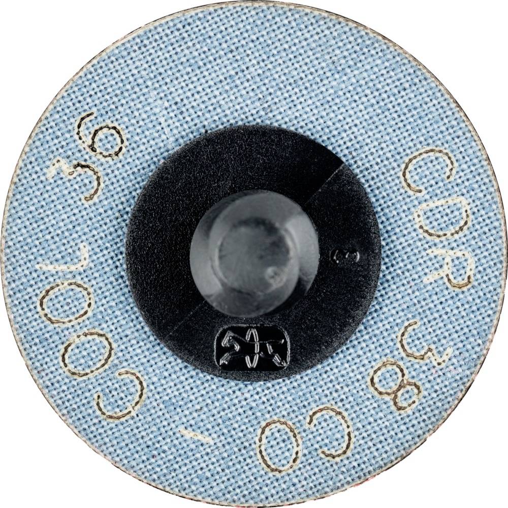 "CDR 36 8.8 C9-30", nápis na okrúhlom modrom povrchu s čiernym stredom.