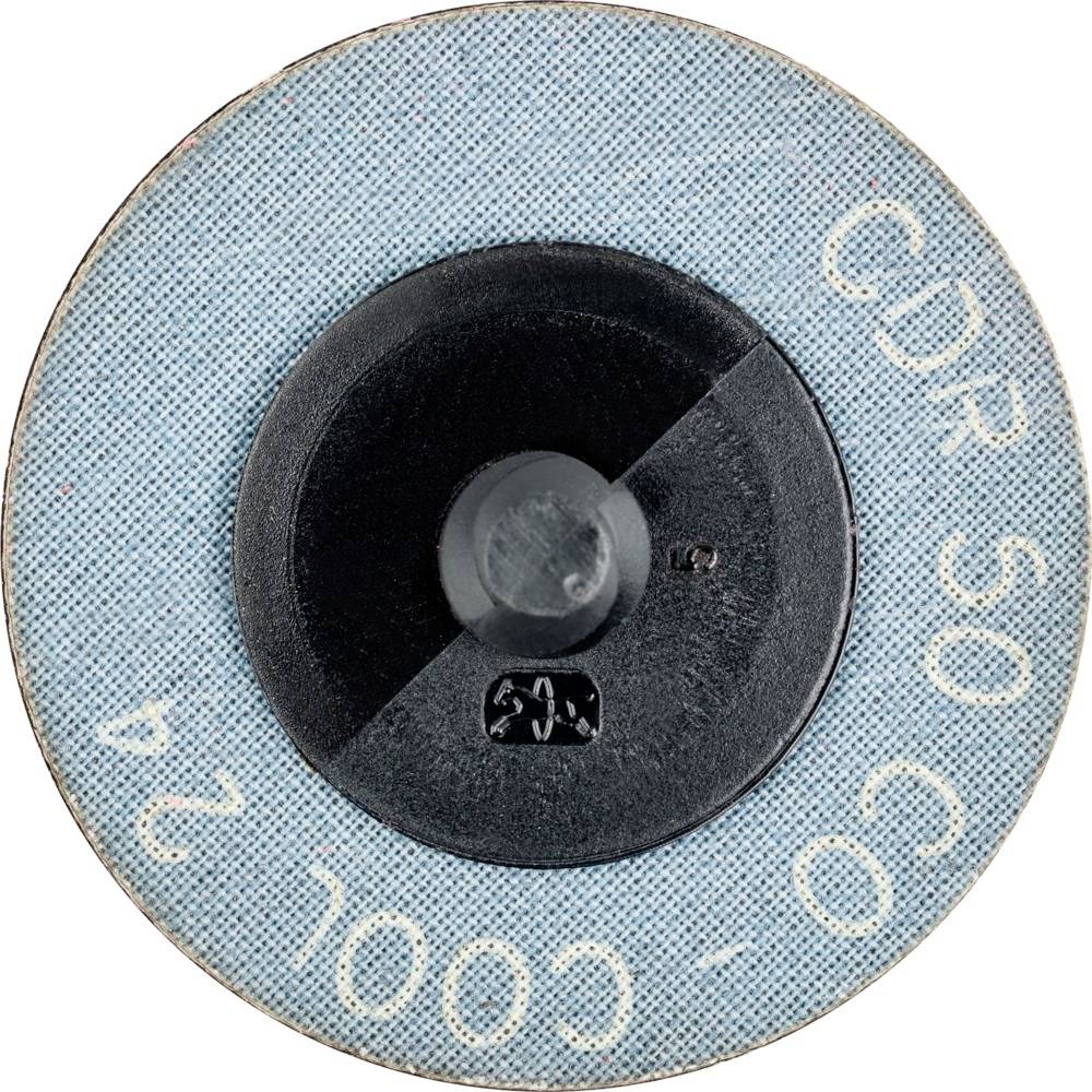 Guľatý modrý brúsny kotúč s nápisom 'CDR 50 CO - COOL 24'. Centrálny čierny upevňovací disk pre nástroje.