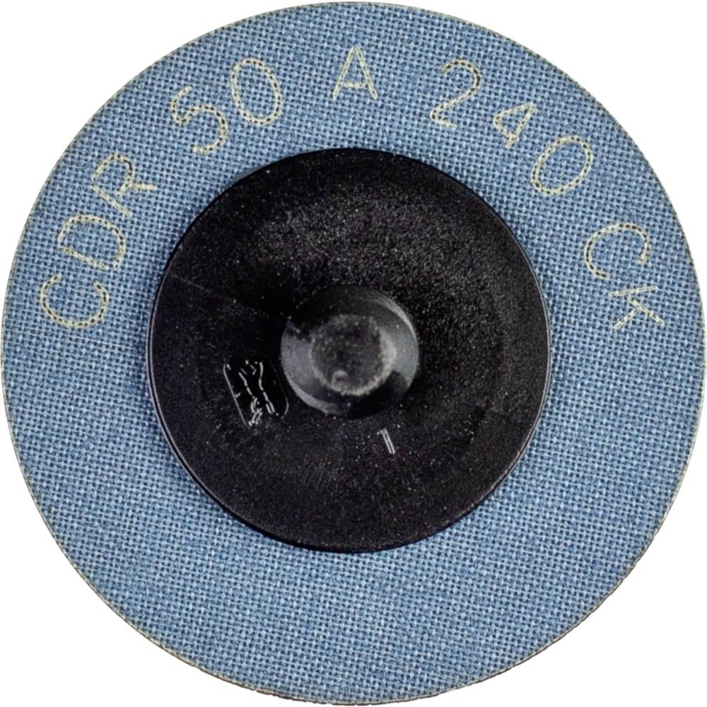 Modrý brúsny kotúč CDR s nápisom CDR 50 A 240 CK na hornej strane. Vhodný pre jemné brúsne práce.