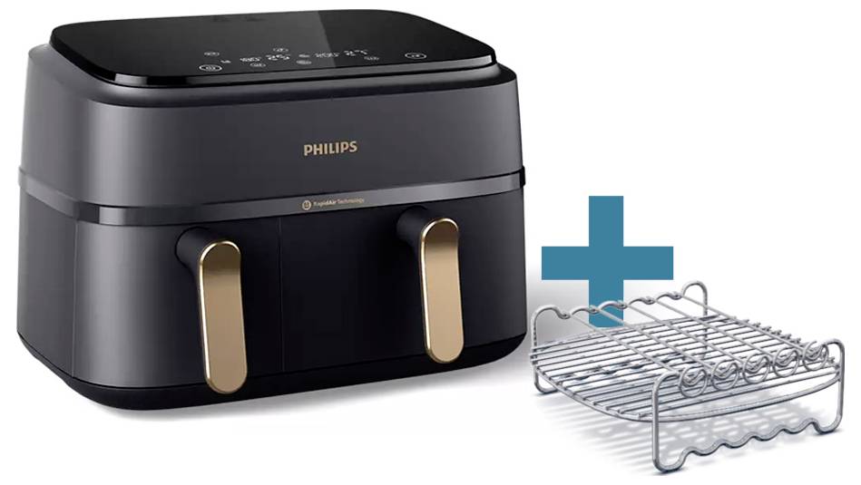 Philips Home NA352/04 Friggitrice ad aria calda 9 l 2750 W Senza BPA, Rivestimento antiaderente Nero
