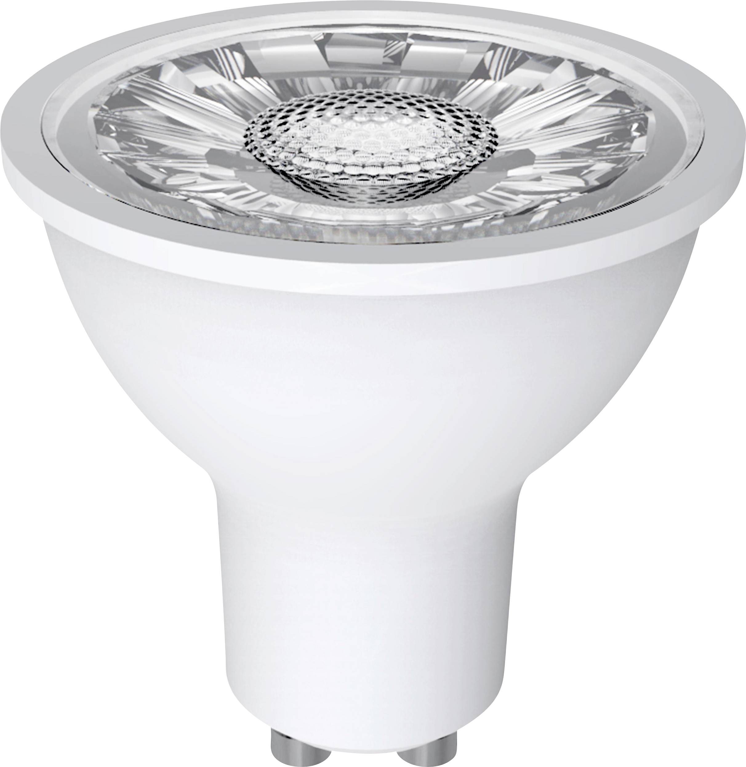 LED žiarovka s päticou GU10, vhodná pre úsporné osvetlenie v obytných a komerčných priestoroch.