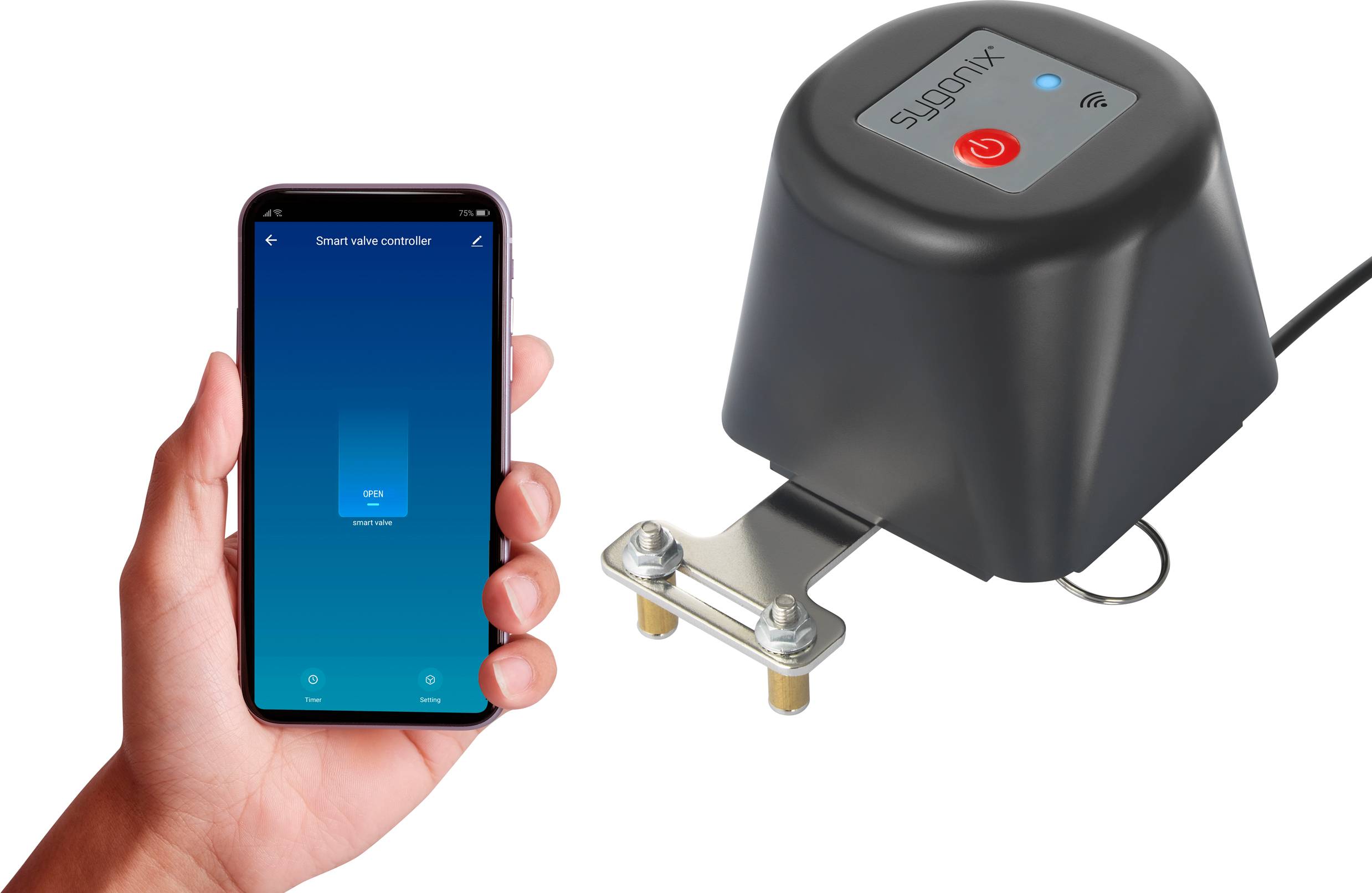 Sygonix Aandrijfmodule voor kogelkraan Draadloos afbeelding