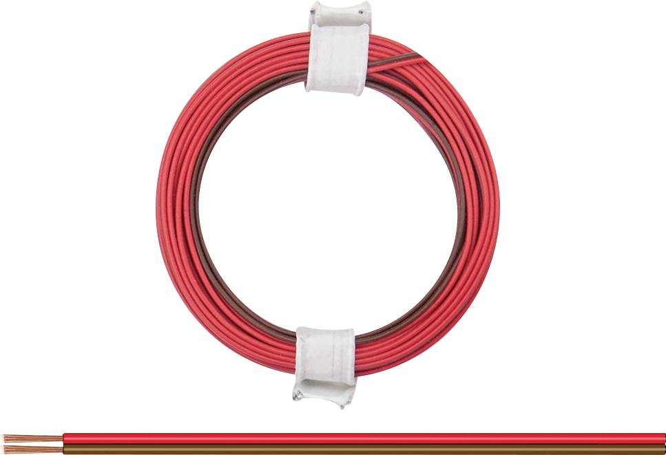 Donau Elektronik 114-08 Cavo per cablaggi 2 x 0.08 mm² Rosso - Marrone 5 m