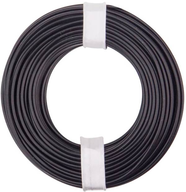 Donau Elektronik 125-011 opletenie / lanko, 1 x 0.25 mm², čierna, 10 m