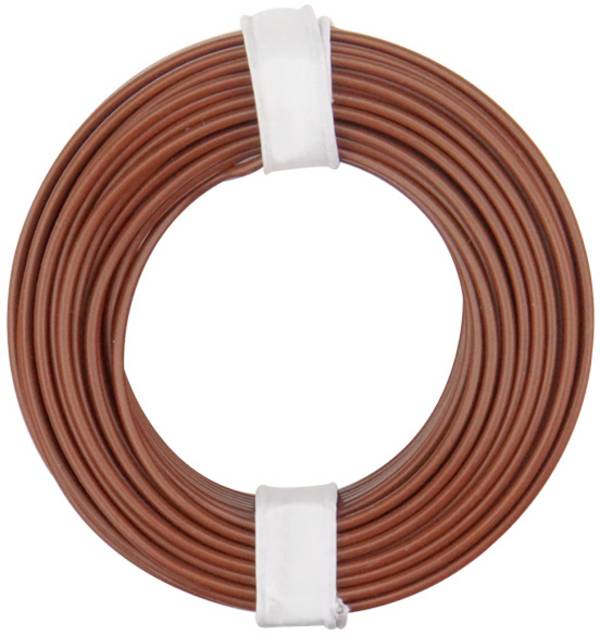 Donau Elektronik 125-018 opletenie / lanko, 1 x 0.25 mm², hnedá, 10 m