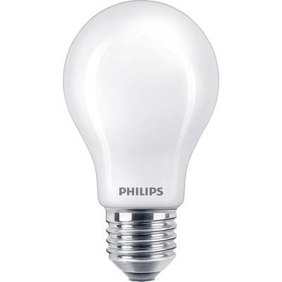 LED žiarovka Philips na bielom pozadí; energeticky úsporná, moderného dizajnu.