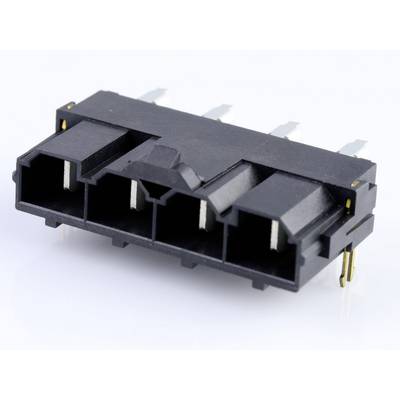 Čierny, obdĺžnikový elektrický konektor s viacerými pinmi, vhodný pre elektronické aplikácie.