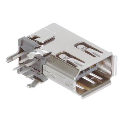 USB zásuvka, kovová, obdĺžnikového tvaru. Prístup pre konektor z pravej strany. Nevyhnutná pre pripojenie USB káblov k elektronickým zariadeniam.