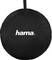 Čierny ochranný kryt pre satelitnú anténu s bielym názvom značky 'hama' v strede.