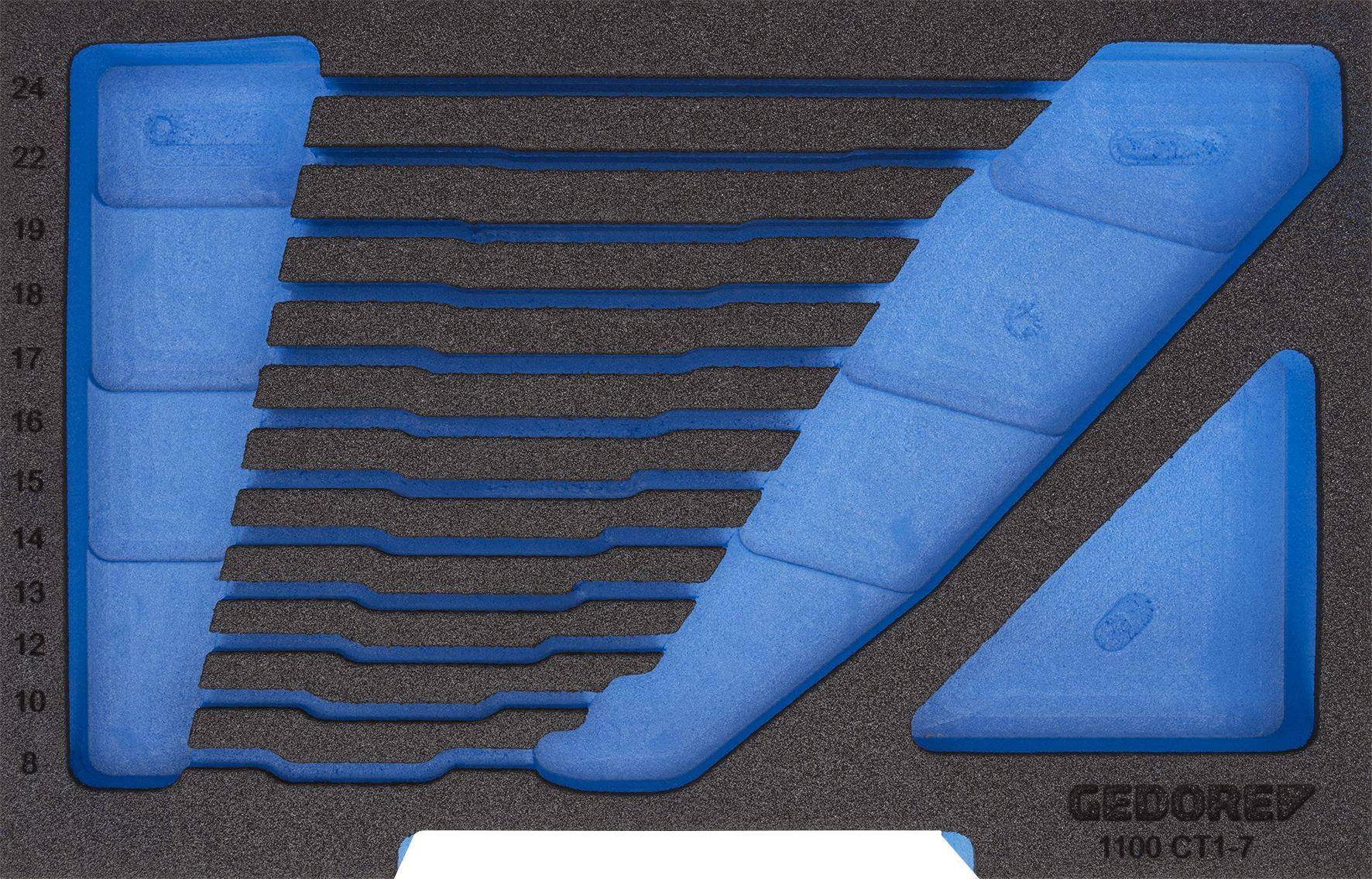 Gedore 2835924 EI-1100 CT1-7 Inserto in schiuma (L x L) 230 mm x 157.5 mm