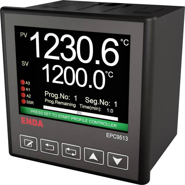 Enda EPC9513-230 PID univerzálny regulátor B, E, J, K, L, NTC, R, S, T, U, Pt100, NTC relé 2 A, SSR (š x v) 96 mm x 96 mm