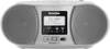 TechniSat DIGITRADIO 1990 0001/3952 CD-rádio, DAB+, FM, AUX, Bluetooth, CD, USB, s USB nabíjačkou, funkcia alarmu, strieborná