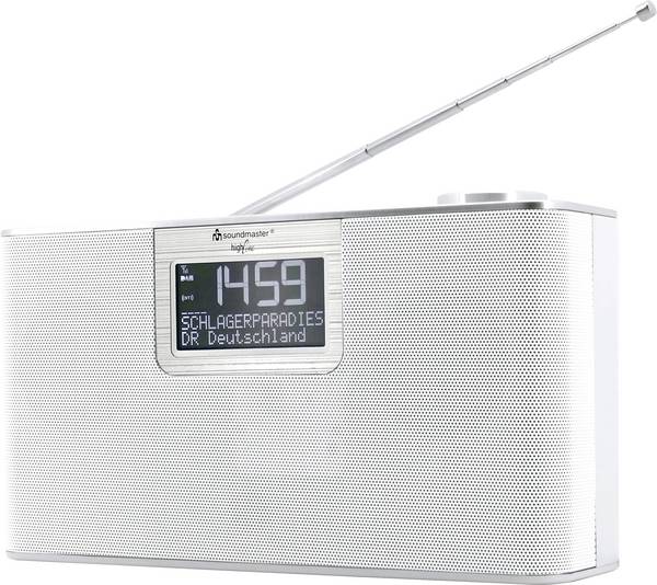 soundmaster DAB700WE stolný rádio DAB+, FM AUX, Bluetooth, SD, USB  hlasný odposluch, vr. mikrofónu, funkcia alarmu biela