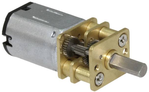 Malý elektromotor s kovovým prevodovým ústrojenstvom a hriadeľou, vhodný pre presné mechanické aplikácie.