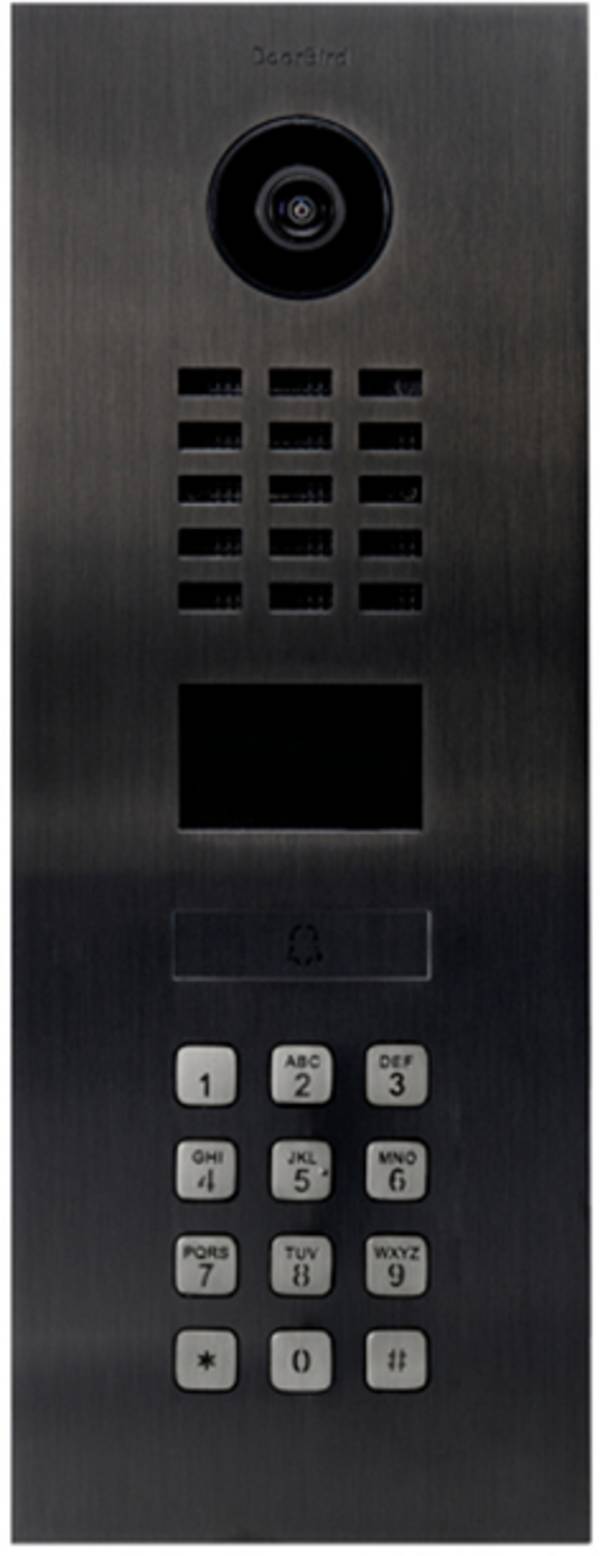 DoorBird D2101KV LAN domové IP / video telefón vonkajšia jednotka, nerezová oceľ V2A (brúsená), Titánový vzhľad, 423870024