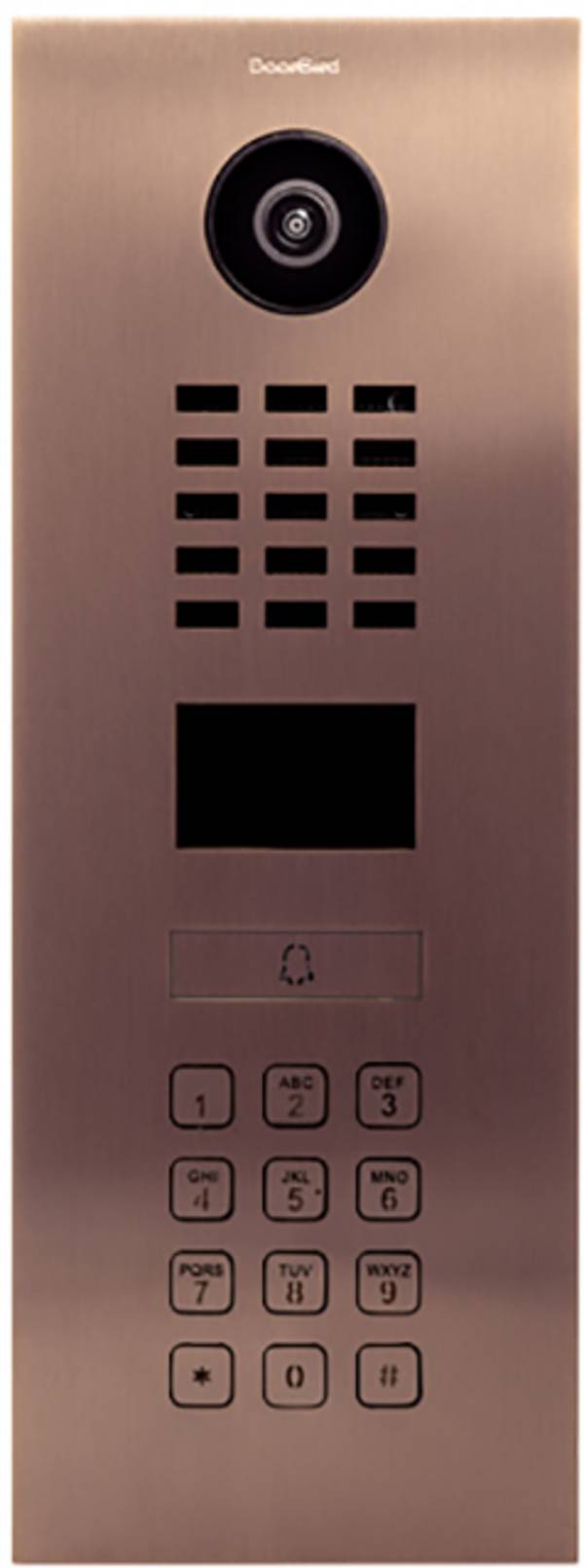 DoorBird D2101KV LAN domové IP / video telefón vonkajšia jednotka, nerezová oceľ V2A (brúsená), Bronzový vzhľad, 423870017