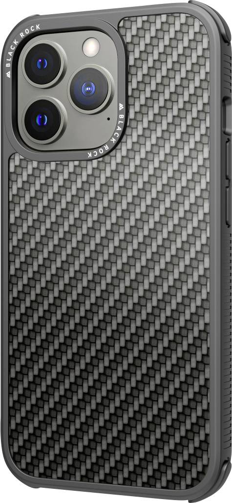 Black Rock Robust Real Carbon Cover Apple iPhone 13 Pro Nero 1175RRC02