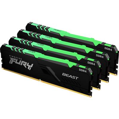 Kingston FURY Beast RGB Sada RAM pre PC DDR4 64 GB 4 x 16 GB 2666 MHz 288-pinový DIMM CL16 KF426C16BBAK4/64