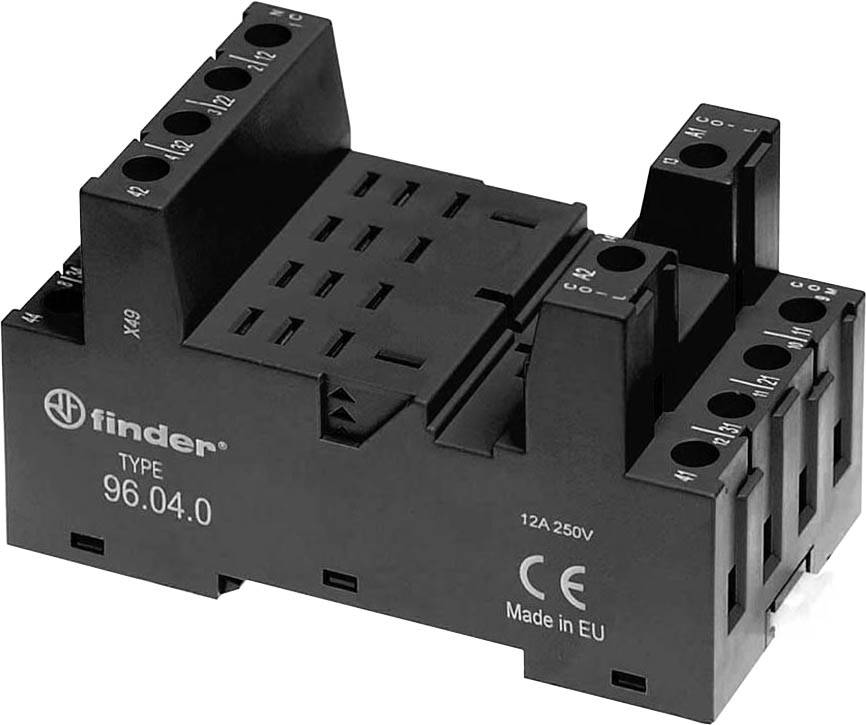 Finder 96.04.0 Zoccolo per relè (L x L x A) 48.2 x 43.4 x 82.5 mm 1 pz.