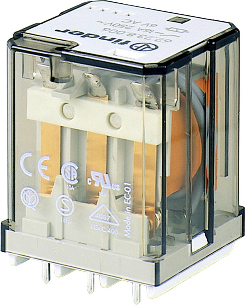 Finder 62.23.9.024.4000 Relè per PCB 24 V/DC 16 A 3 scambi 1 pz.