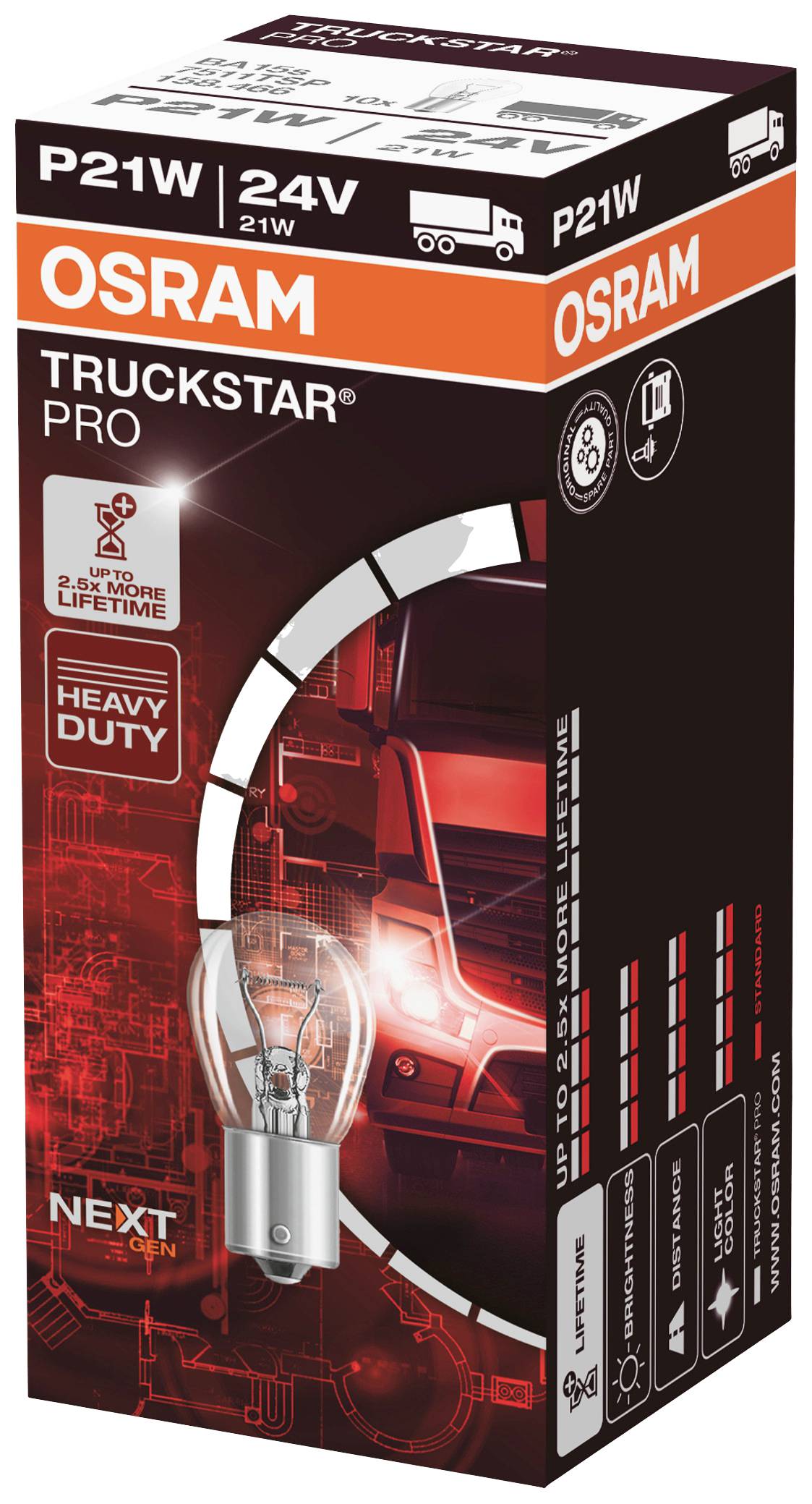 OSRAM 7511TSP signálne svetlo Truckstar P21W 21 W 24 V
