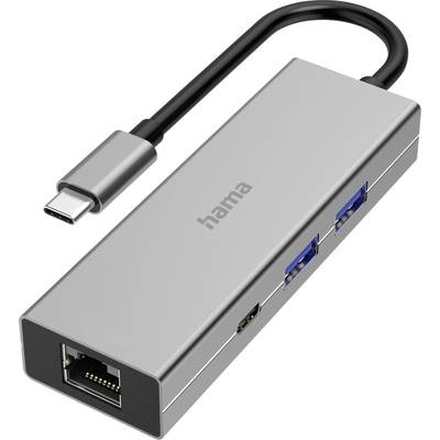 Hama 4 porty USB-C® (USB 3.1) MultiPort húb sivá