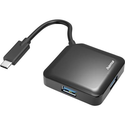 Hama 4 porty USB-C® (USB 3.1) MultiPort húb čierna