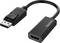 Čierny DisplayPort na HDMI adaptér od Hama, vhodný na prepojenie zariadení s rozdielnym typom konektorov.