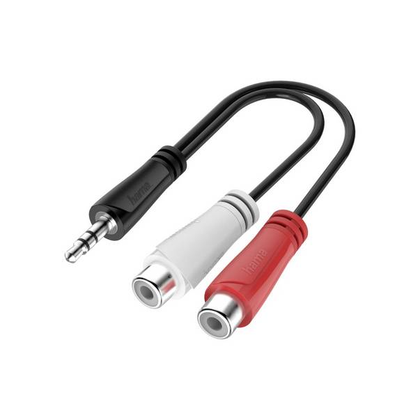 <br>  Hama<br>  00200350<br>  jack / cinch<br>  audio<br>  prepojovací kábel<br>  [1x cinch spojka - 1x jack zástrčka 3,5 mm]<br>  0.15 m<br>  čierna<br>  <br>