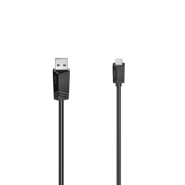 Hama USB kábel USB 2.0 USB Micro-B zástrčka, USB-A zástrčka 1.50 m čierna dvojžilový tienený 00200608