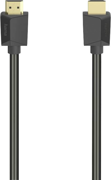 Čierne HDMI kábel so zlatými konektormi, vhodný na pripojenie audio a video zariadení.