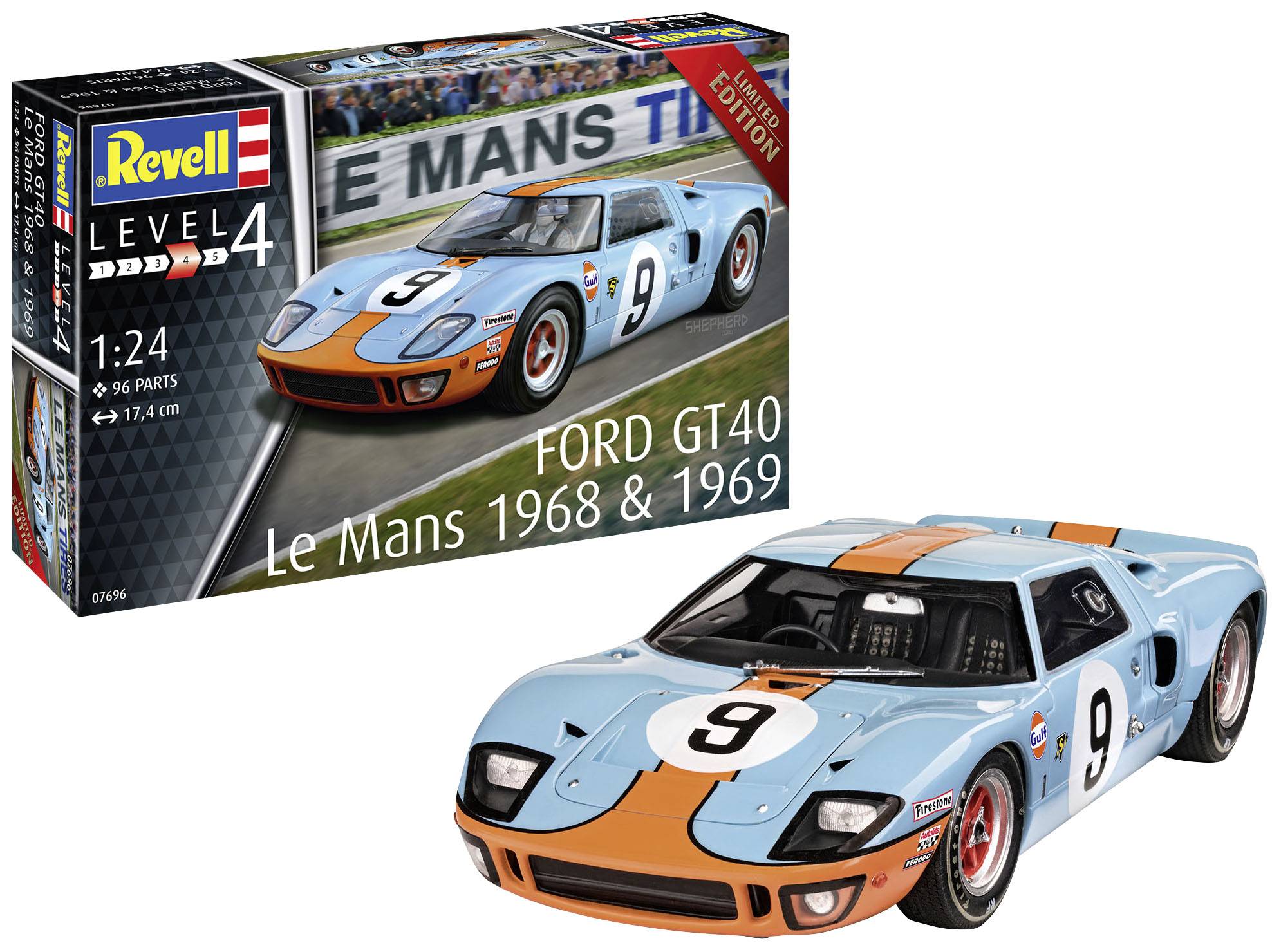 Revell RV 1:24 Ford GT 40 Le Mans 1968 1:24 model auta