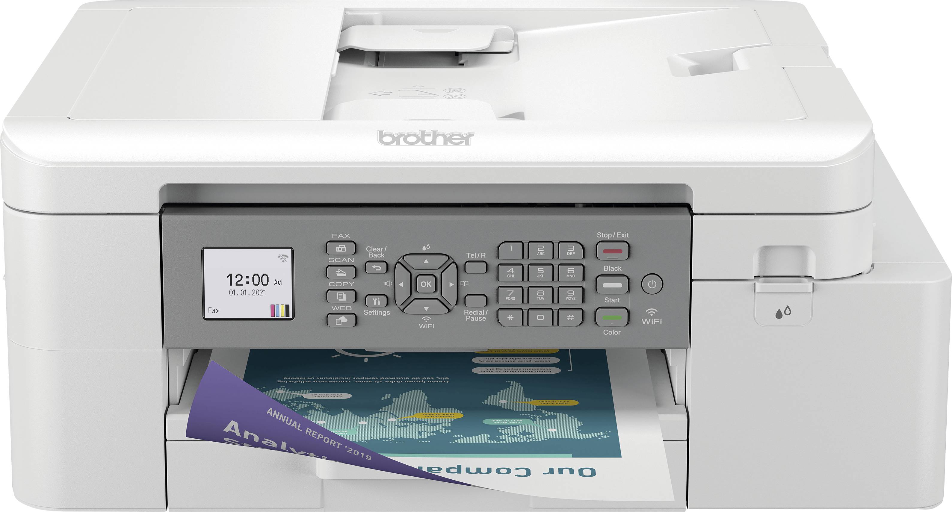 Brother MFCJ4335DW Imprimante multifonction A4 imprimante, scanner, photocopieur Wi-Fi, chargeur automatique de documents, USB, recto-verso
