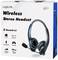 Bezdrôtový stereo headset 'LogiLink' v čiernom dizajne, podporuje Bluetooth 5.0, 18 hodín hovoru, kompatibilný s Windows a Mac OS.