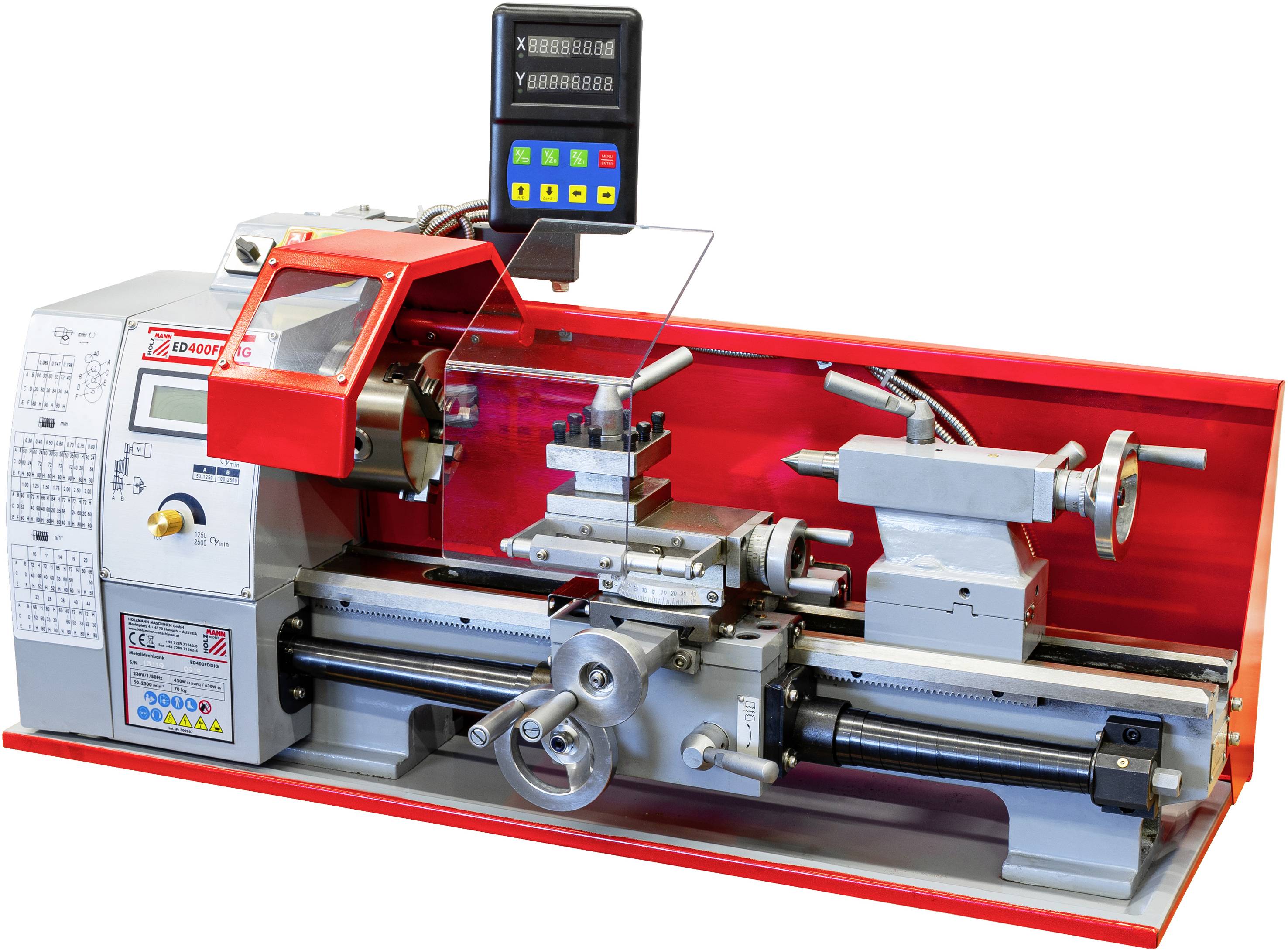 Holzmann Maschinen ED400FDDIG_230V metallo Tornio 450/630 W