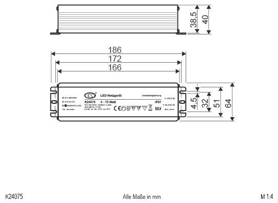 EVN K24075 napájací zdroj pre LED konštantné napätie 24 V/DC-2