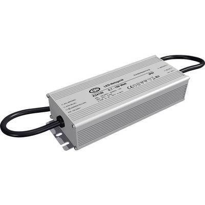Zdroj napájania Silver LED-Motortrol s označením K4100, obdĺžnikový kovový elektrický ovládač s čiernymi kábľami vytŕčajúcimi z oboch koncov.