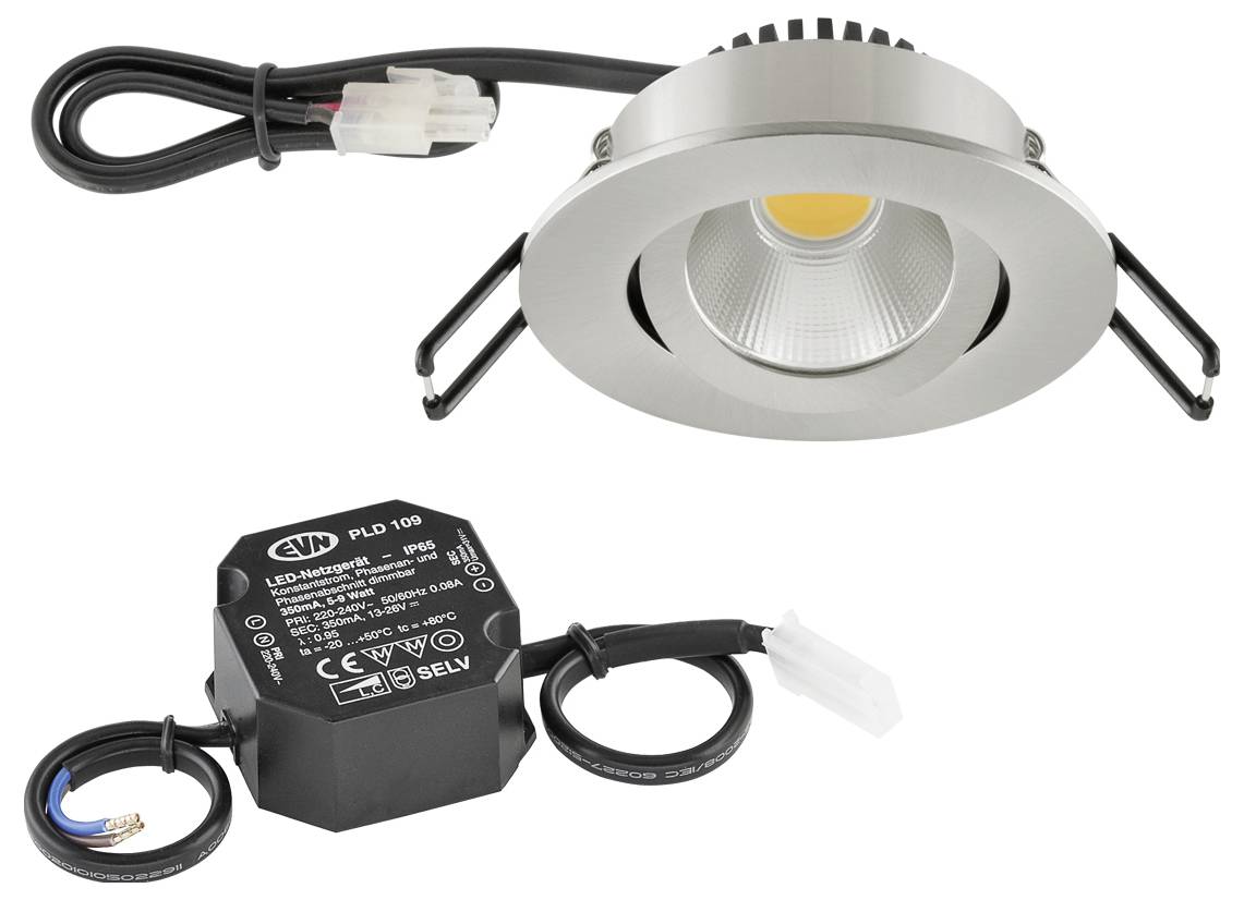 EVN PC20N61302 PC20N61302 LED vstavané svetlo LED pevne zabudované LED osvetlenie 6 W nerezová oceľ-1