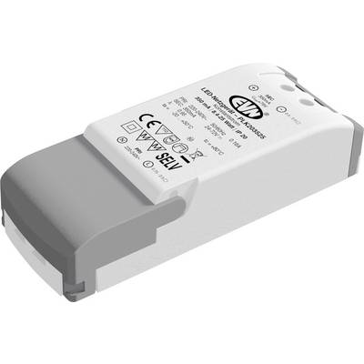 Biely obdĺžnikový elektrický ovládač osvetlenia s tlačenými špecifikáciami a schémou zapojenia na štítku, zobrazený na bielom pozadí.