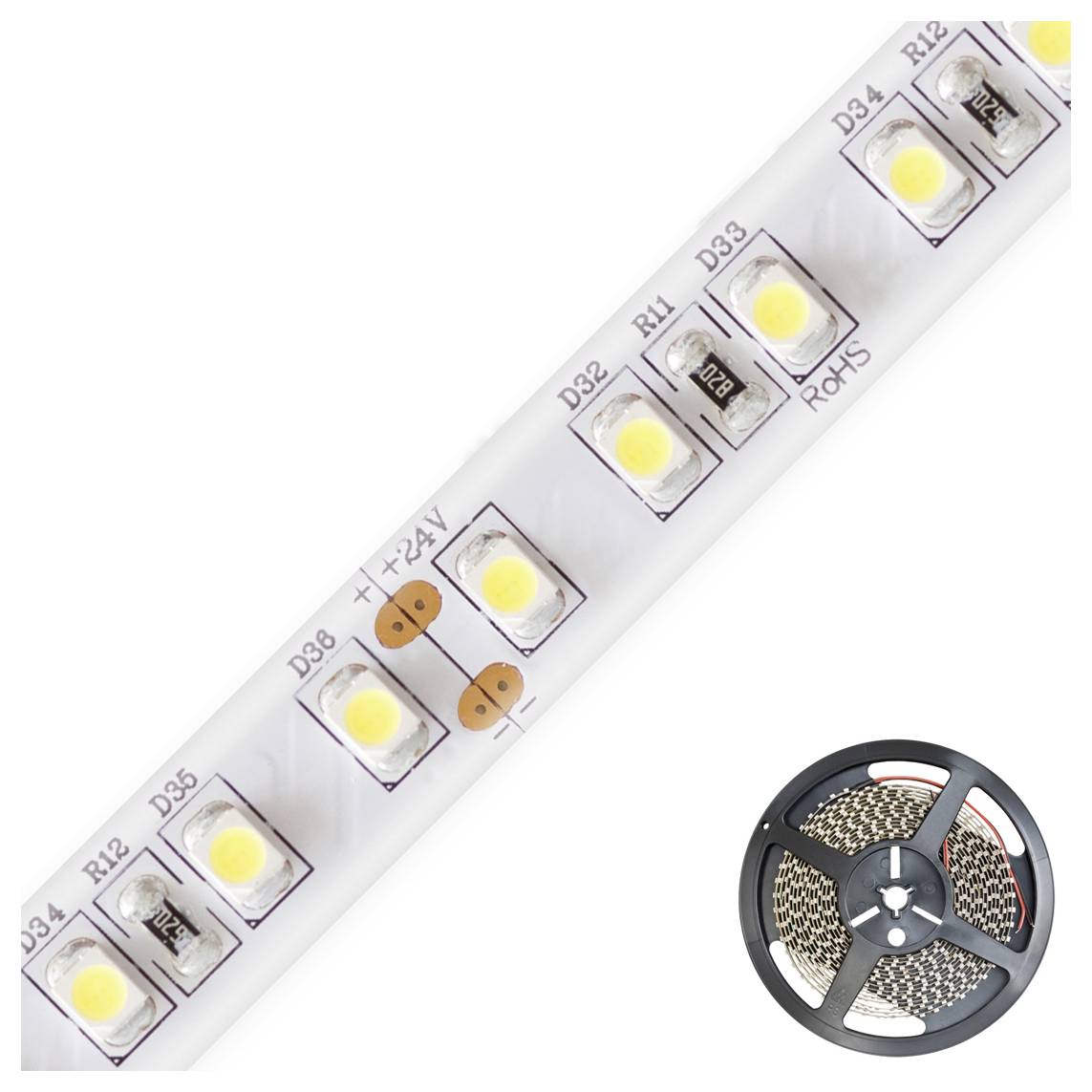 EVN SB5424602840 SB5424602840 LED pásik En.trieda 2021: F (A - G) voľný koniec 24 V 5 m neutrálna biela-1