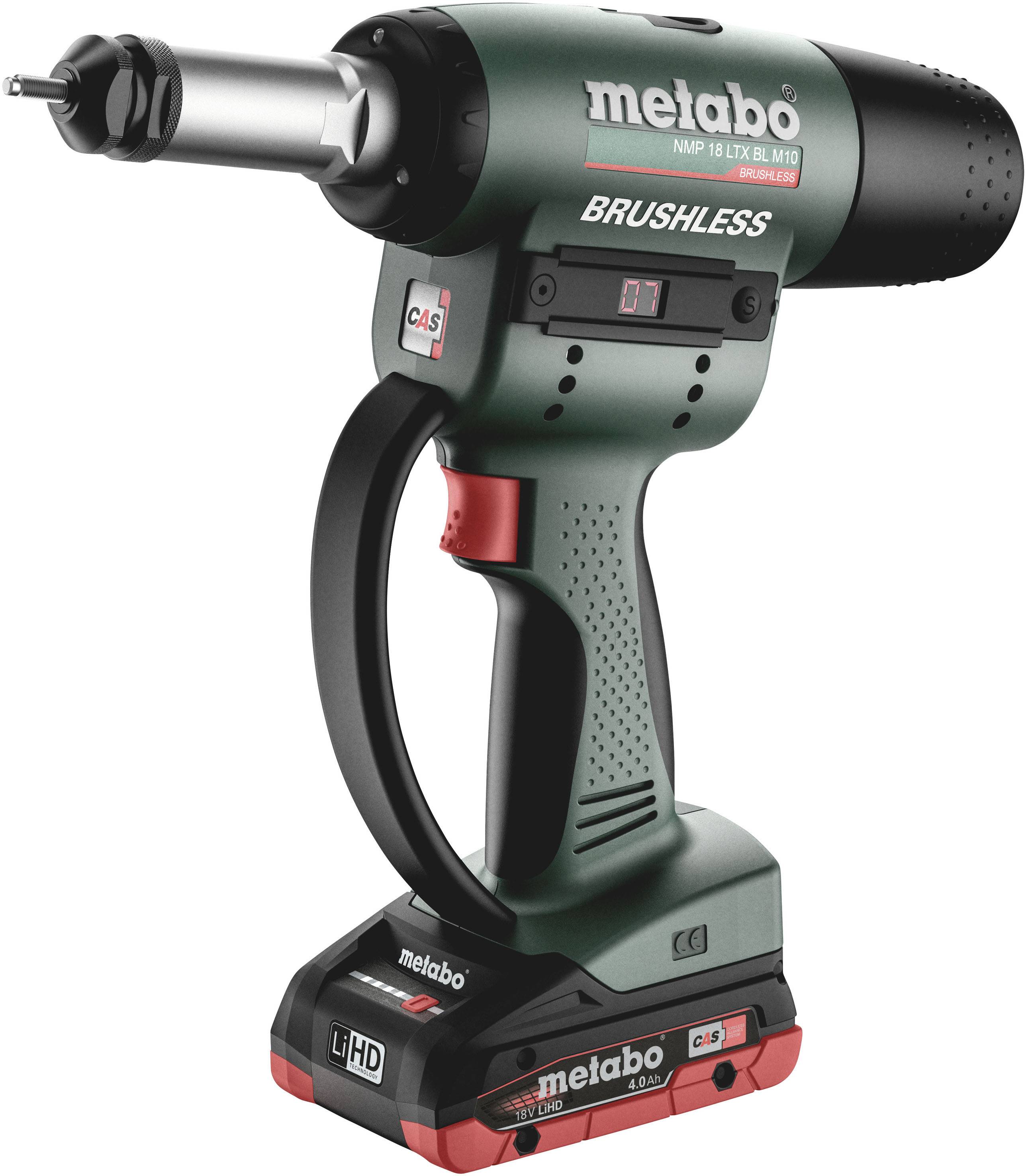 Conrad Metabo NMP 18 LTX BL M10 601788800 Accu-blindklinkmoerpistool 18 V 4 Ah Li-ion Incl. lader, Incl. 2 accus aanbieding