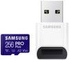 Samsung PRO Plus SDXC karta 256 GB Class 10, Class 10 UHS-I, UHS-I, v30 Video Speed Class podpora videa 4K, výkonnostný štandard A2, vr. USB čítačky kariet, nárazuvzdorné