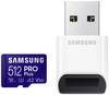 Samsung PRO Plus SDXC karta 512 GB Class 10 UHS-I, v30 Video Speed Class podpora videa 4K, výkonnostný štandard A2, vr. USB čítačky kariet, nárazuvzdorné